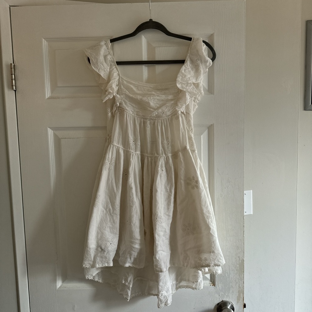 WITHJEAN Lola dress circa 2018-2019. Size s. Cream-off white with open back.